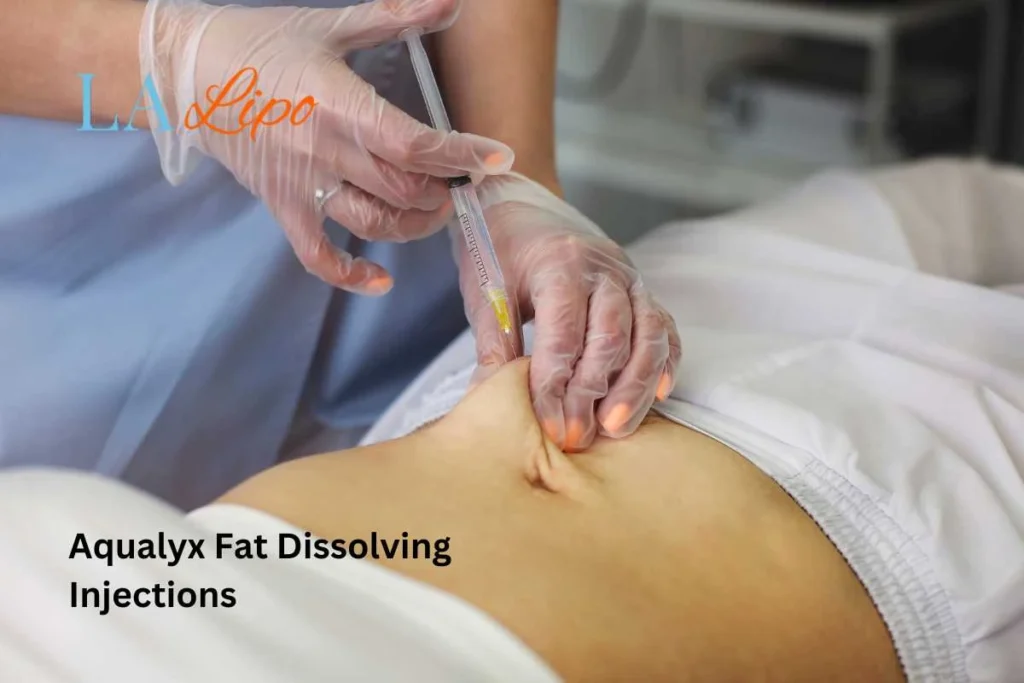 woman having fat dissolving injections Notting Hill in the stomach