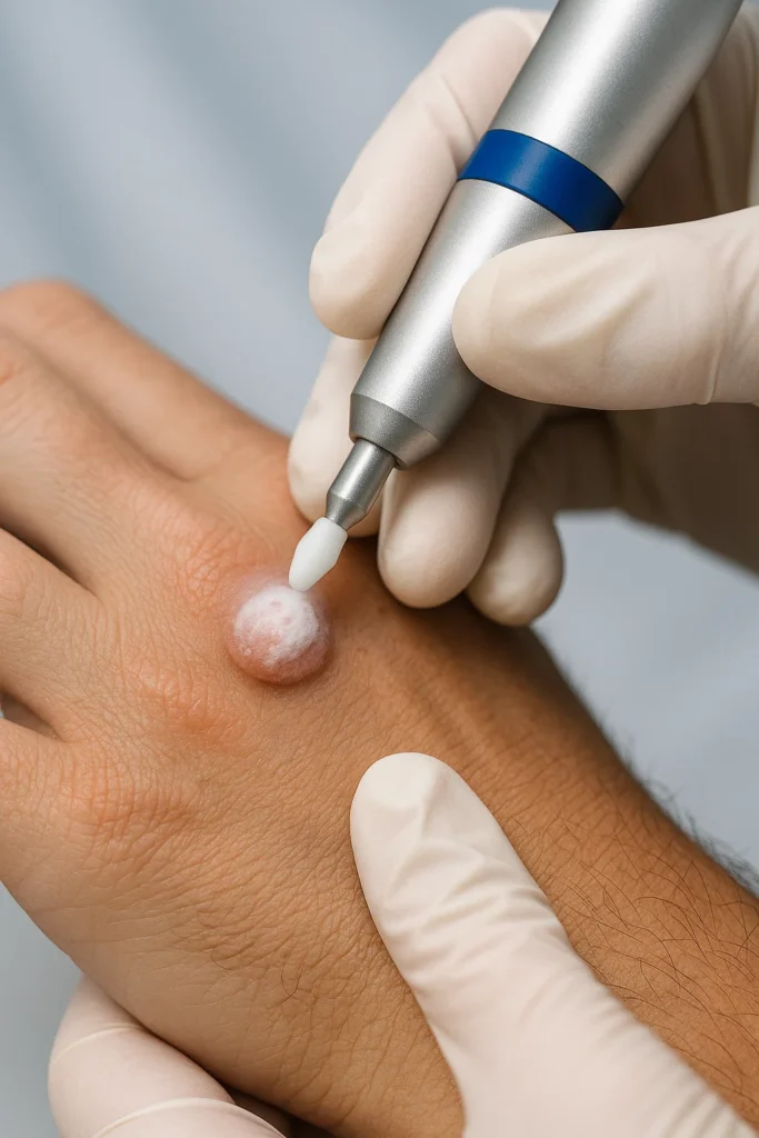 example of wart removal Notting Hill using cryopen