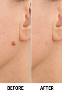 Skin tags removal Notting Hill before and after