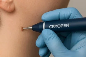 Person receiving skin tag removal Notting Hill