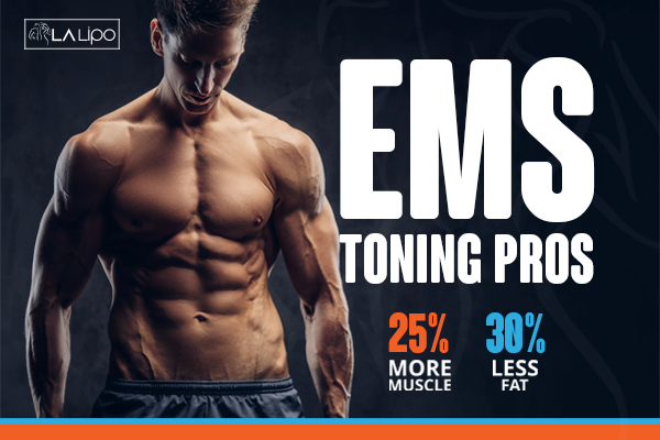 Image of man with sculpted stomach showing the fat loss and muscle gain of LA-EMS Body Sculpting Treatment Notting Hill